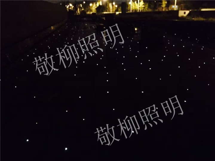 南京麒麟公園地面水池光纖滿天星